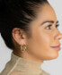 ფოტო #4 პროდუქტის Tarnish Resistant 14K Gold-Plated Imitation Pearl-Studded Hoop Earrings