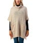 Women's Mock Turtleneck Pocket Poncho