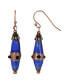 ფოტო #1 პროდუქტის Glass Blue Drop Earring