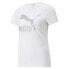 Puma Classics Metallic Logo Crew Neck Short Sleeve T-Shirt Womens White Athletic