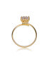 ფოტო #2 პროდუქტის Sterling Silver White Cubic Zirconia Gold Plating Clear Ring