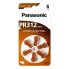PANASONIC PR 312 Zinc Air 6 Units Batteries