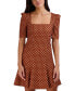ფოტო #4 პროდუქტის Women's Square-Neck Scuba-Crepe Fit & Flare Dress