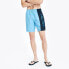 Nautica Mens Large Blue Two Tone Quick Dry Performance Swim Trunks Shorts New