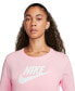Фото #3 товара Women's Sportswear Essentials Long-Sleeve Logo T-Shirt