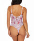 Women's 1Pc. Brushed Soft Teddy Lingerie Trimmed in Elegant lace