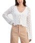 Фото #1 товара Juniors' Tie-Front Cropped Scalloped-Hem Cardigan