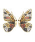 ფოტო #1 პროდუქტის Multi-Colored Cubic Zirconia Butterfly Wing Stud Earring