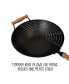 Фото #9 товара Professional Series 14" Carbon Steel Nonstick Wok Set with Lid and Maple Handles, 10 Pieces