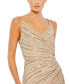 Фото #3 товара Women's Sequined Spaghetti Strap Cowl Back Gown