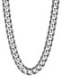 Фото #1 товара Men's Curb Link 22" Chain Necklace (8mm) in Sterling Silver & Black Ruthenium-Plate