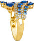 ფოტო #5 პროდუქტის Multi-Sapphire (2 ct. t.w.) & Nude Diamond (1/2 ct. t.w.) Ombré Statement Ring in 14k Gold