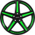 Фото #1 товара Колесный диск литой Oxigin 18 Concave black foil neon green 11.5x21 ET60 - LK5/112 ML66.6