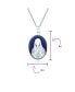 ფოტო #3 პროდუქტის Blue CZ Miraculous Our Lady Of Guadalupe Oval Virgin Mary Cameo Pendant Necklace For Women Sterling Silver