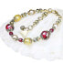Elegant Red Sea bracelet with Lampglas pearls with 24 carat gold BP25