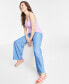 Фото #2 товара Women's High-Rise Chambray Wide-Leg Pants, Created for Macy's
