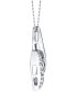 ფოტო #5 პროდუქტის Jeans Diamond Pendant Necklace (1/3 ct. t.w.) in 14k White Gold