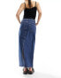 Фото #8 товара Object denim maxi coloumn skirt in medium blue wash