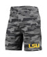 ფოტო #3 პროდუქტის Men's Charcoal, Gray LSU Tigers Camo Backup Terry Jam Lounge Shorts