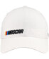 Men's White NASCAR Low Down Script Clean Up Adjustable Hat