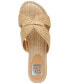 ფოტო #4 პროდუქტის Women's Geeya Raffia Criss Cross Strap Flat Slide Sandals