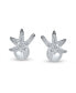 ფოტო #3 პროდუქტის Nautical CZ Beach Destination White Simulated Pearl 8MM Starfish Stud Earring For Women smaids Sterling Silver