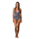 Фото #1 товара Jantzen 293802 Budding Border Plunge Over-The-Shoulder One-Piece 16