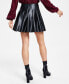Women's Natal Faux-Leather Pleated Mini Skirt