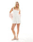 Фото #1 товара ASOS DESIGN square neck corset playsuit in white