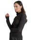 ფოტო #3 პროდუქტის Women's Pebble Texture Long-Sleeve Mock Neck Top