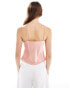 Фото #2 товара Vila halterneck satin cami top in rose