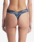 Фото #2 товара Low-Rise Printed Lace Thong