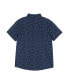 Toddler Boys / Navy Floral Print Buttondown Shirt