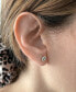 ფოტო #2 პროდუქტის 14k Gold-Plated Evil Eye Stud Earrings