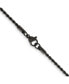 Polished Black IP-plated 1.5mm Rope Chain Necklace