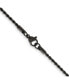 Фото #2 товара Polished Black IP-plated 1.5mm Rope Chain Necklace