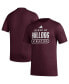 Фото #2 товара Men's Maroon Mississippi State Bulldogs AEROREADY Pregame T-shirt