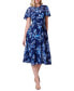 ფოტო #1 პროდუქტის Women's Belted Floral Chiffon Midi Dress