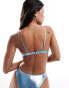 Фото #6 товара South Beach underwire metallic bikini top in light blue