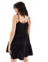 Esmee ruffle mini beach dress in black