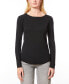 Women's Boat Neck Long-Sleeve Sweater, Regular & Petites Черный, PS - фото #1