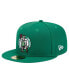 Фото #3 товара Men's Kelly Green Boston Celtics Court Sport Leather Applique 59fifty Fitted Hat