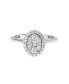ფოტო #3 პროდუქტის Diamond Oval Cluster Engagement Ring (1/2 ct. t.w.) in 14k White Gold