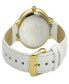 ფოტო #3 პროდუქტის Women's Rome Swiss Quartz White Genuine Leather Strap Watch 36mm
