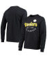 Фото #2 товара Men's Black Pittsburgh Steelers Peter Long Sleeve T-shirt