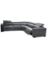 Фото #7 товара Nevio 5-Pc. Leather "L" Shaped Sectional with 2 Power Recliners with Articulating Headrests, Created for Macy's