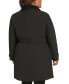 ფოტო #2 პროდუქტის Plus Size Belted Long-Sleeve Wrap Coat, Created for Macy's