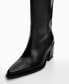 Фото #5 товара Women's Plain Cowboy Leather Boots