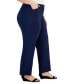 Фото #3 товара Plus Size Curvy-Fit Straight-Leg Pants, Created for Macy's