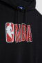 Fit Nba Wordmark Oversize Fit Kapüşonlu Kalın Sweatshirt B3927ax24sp